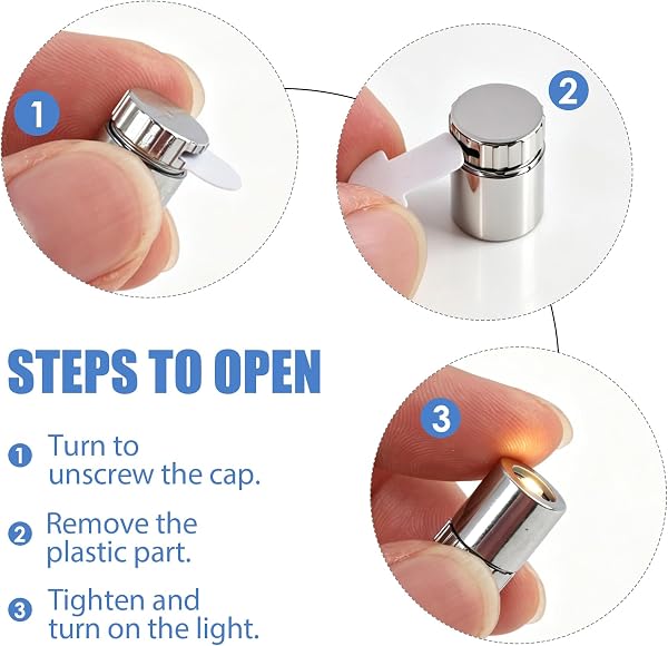 20 pcs Mini Luce LED Blanco Cálido Luci LED,Mini Luces LED con batería,Mini Luz LED Adhesiva, luz Micro LED para Manualidades,Manualidades Hechas a Mano, para Modelos en Modello FAI Da Te - 3