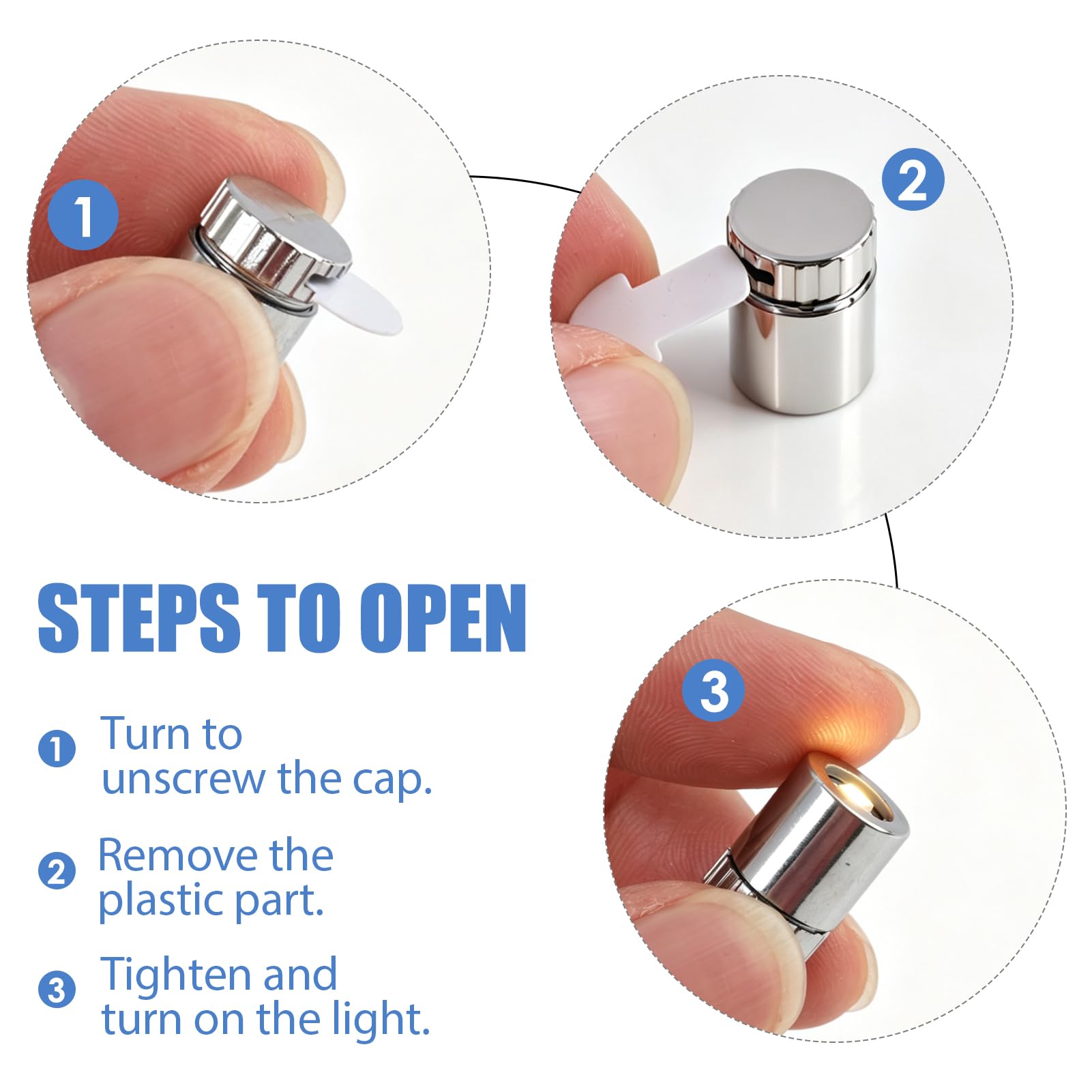 20 pcs Mini Luce LED Blanco Cálido Luci LED,Mini Luces LED con batería,Mini Luz LED Adhesiva, luz Micro LED para Manualidades,Manualidades Hechas a Mano, para Modelos en Modello FAI Da Te — view 3