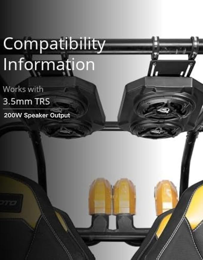 KEMIMOTO Sistema de Sonido UTV 6.5 Pulgadas Parlantes Sound Bar miniatura 3