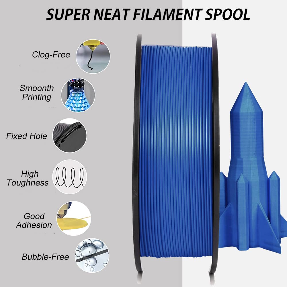 Accesorios Para Impresoras 3D|Filamento Para Impresora 3D De Fibra De Carbono PETG|Filamento Para Impresión 3D 1,75mm(+/-0,03mm)|Suministros De Impresión 3D,Gris,1 Kg (2,2 Libras)/carrete