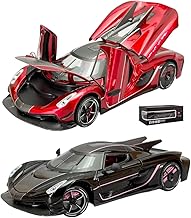 Magicwand 1:24 Scale Die-Cast JESKO Absolut【Large】【Box Packed】 with 4 Openable Doors,Pull Back Action,Lights,Music【Random Color】【Pack of 1】