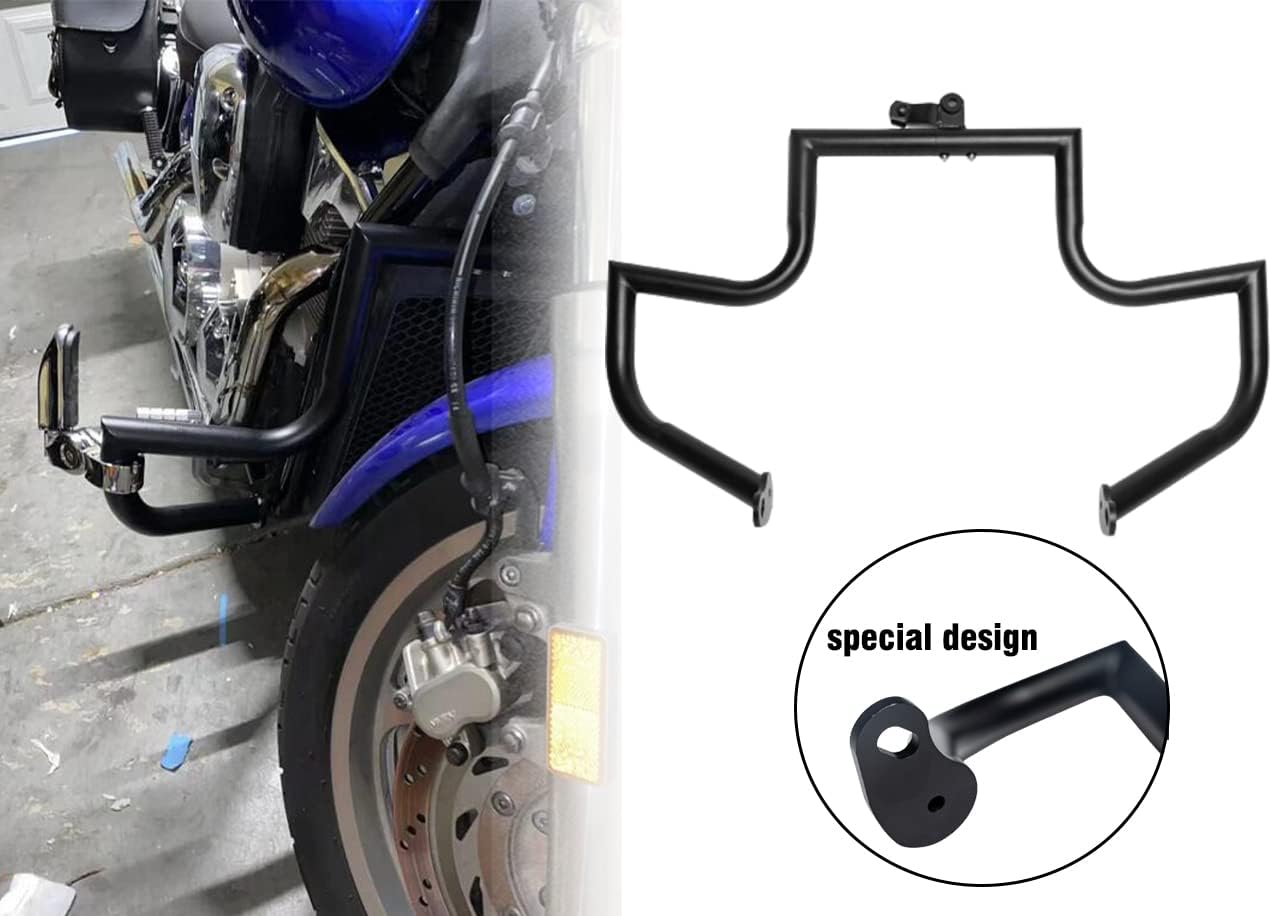 Kinglemc Engine Guard Highway Freeway Crash Bar for Honda VTX 1300 R S C Models 1300R 1300C 1300S (Black)