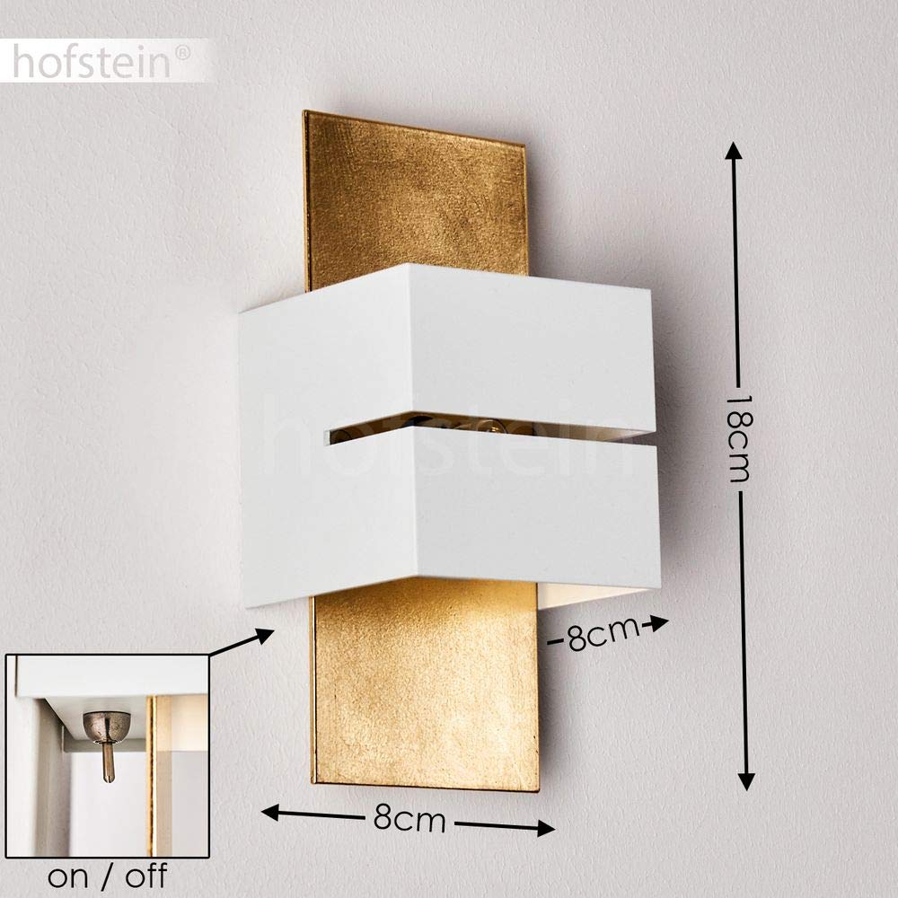 Wandleuchte Varco Schwarz/Weiß – Moderne Würfel-Lampe Mit Up & Down Lichteffekt | G9-Fassung