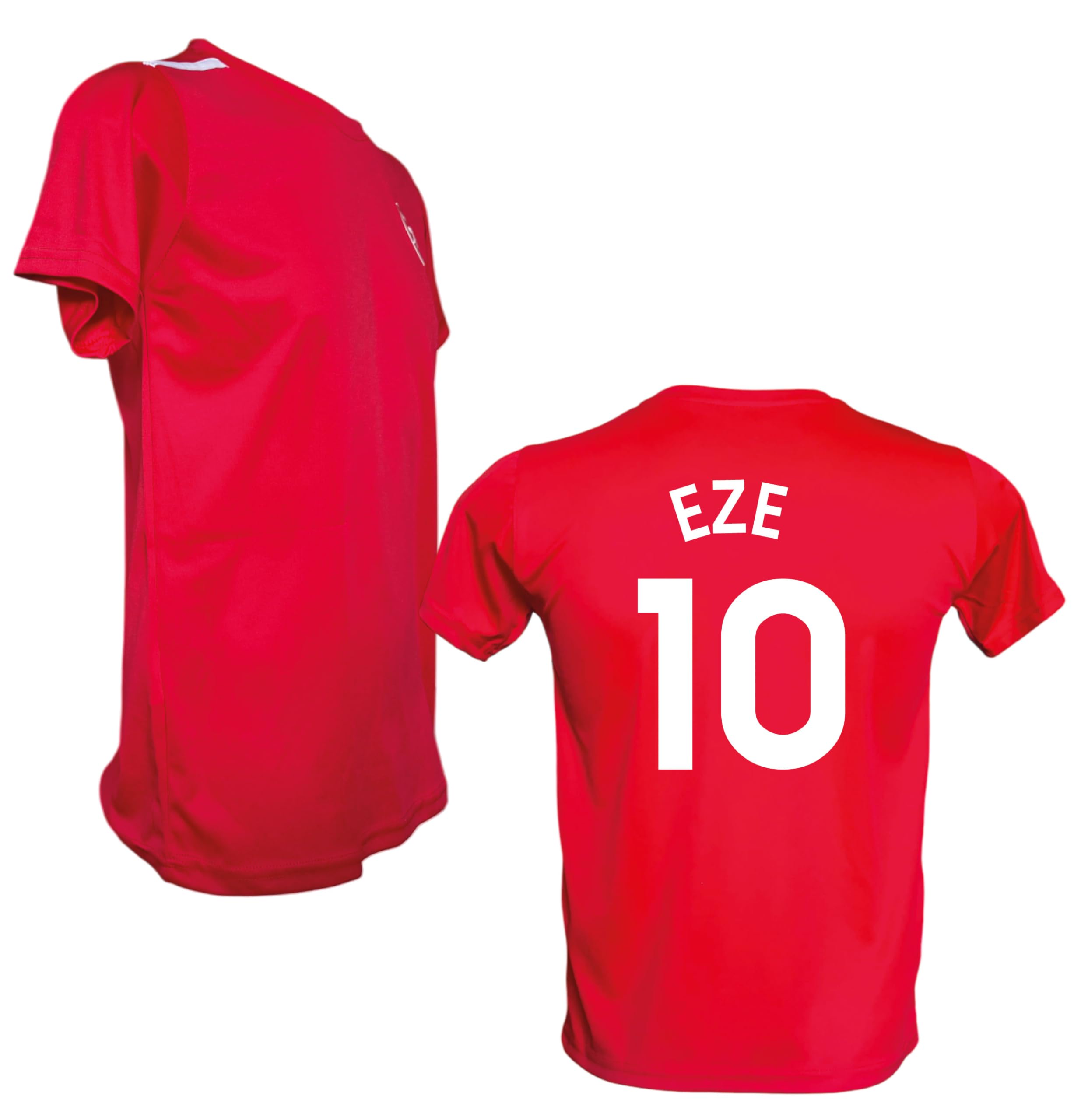 Maglia da Calcio Eze 10, T-Shirt Rossa per Veri Tifosi, Divisa Sportiva da Adulto Ragazzo e Bambino