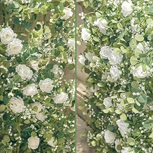 Annaswhimsy591ftartificialeucalyptusgarlandwithflowersfakeflowerrosegypsophilafauxfloralgreenerygarlandforweddingspringhomepartycraftarttablerunnerdecor  Urban Country Home Decor Annas whimsy 591ft artificial eucalyptus garland with flowers fake flower rose gypsophila faux floral greenery garland for wedding spring home party craft art table runner decor  urban country home decor