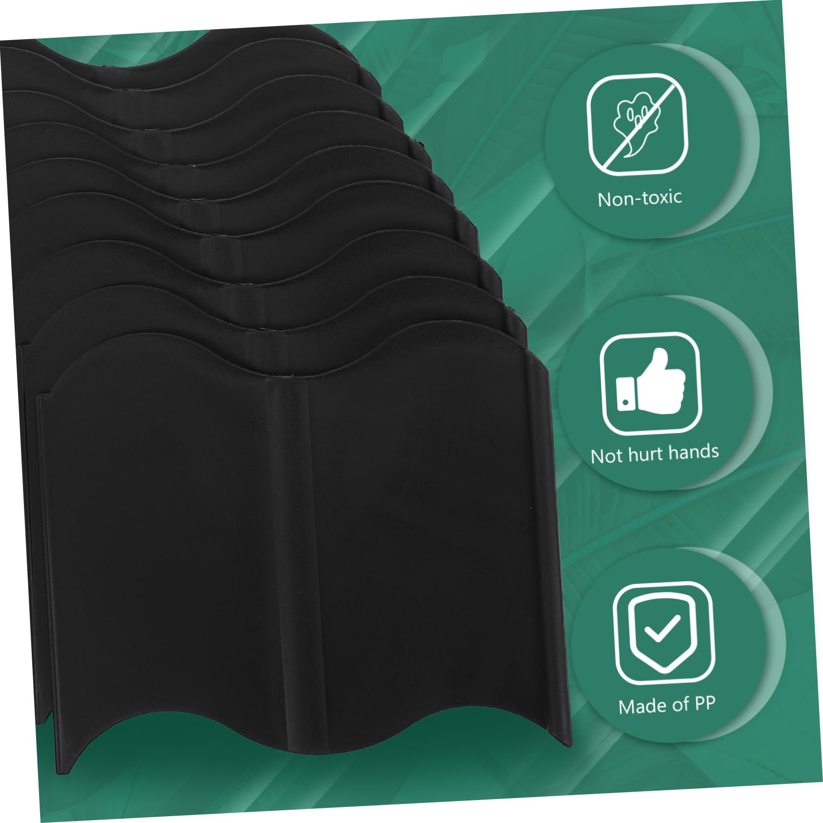 Pannelli di recinzione da giardino in plastica ad incastro, bordatura per prato e aiuole, decorazione per paesaggi esterni, facile installazione, soluzione resistente alle intemperie