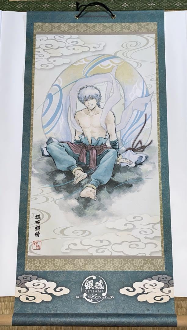 Amazon.co.jp: 銀魂 風神雷神 坂田銀時 掛け軸 : ホーム＆キッチン