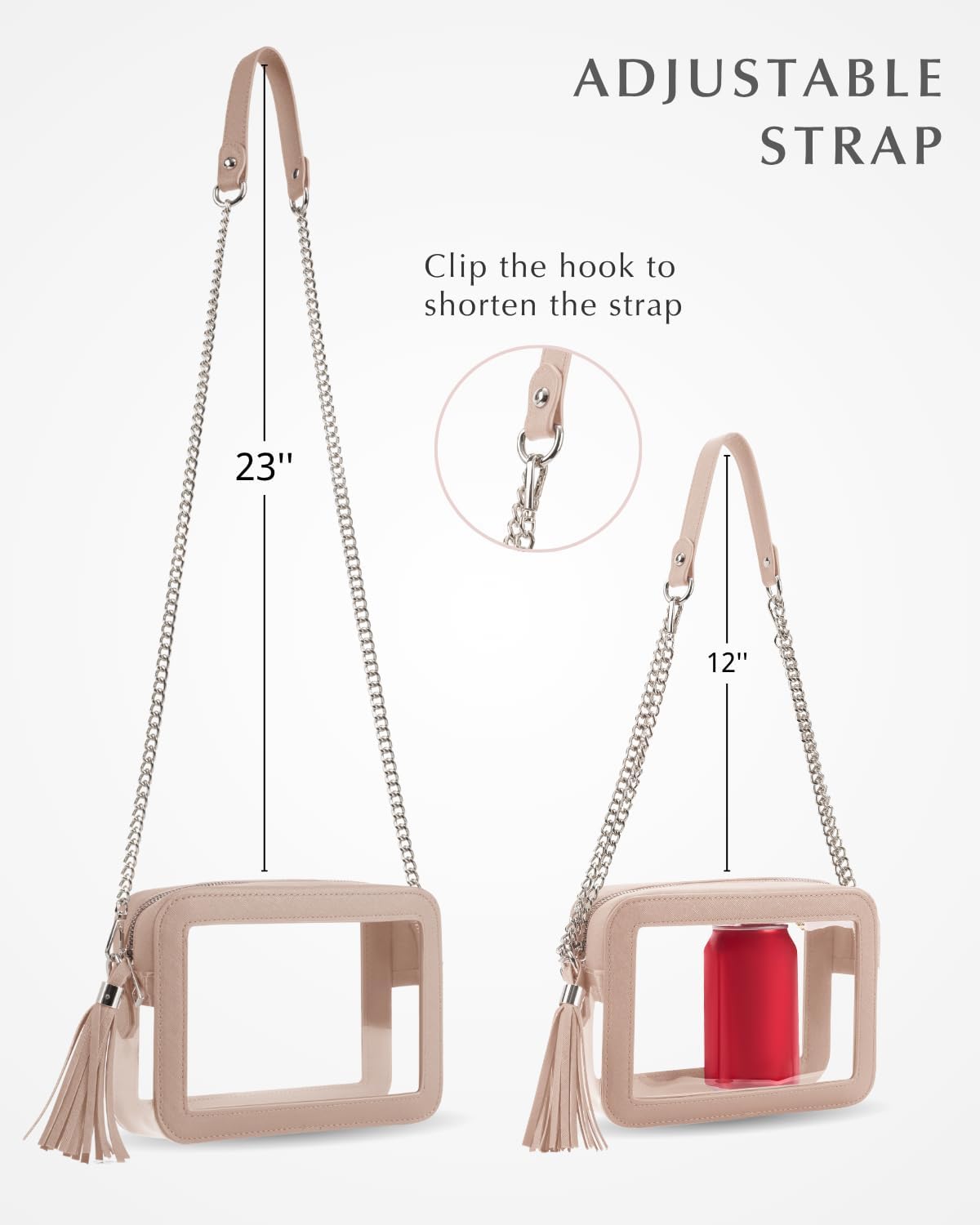 Clear Bag for Stadium Events – Stadium Approved Clear Purse Crossbody Bag for Women, Concerts, Sports, and Festivals - Image 6