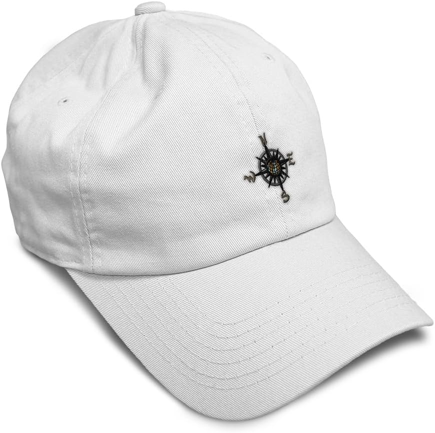 Custom Soft Baseball Hat Embroidered Dad Hat Nautical Compass Men & Ladies Baseball Cap Cotton