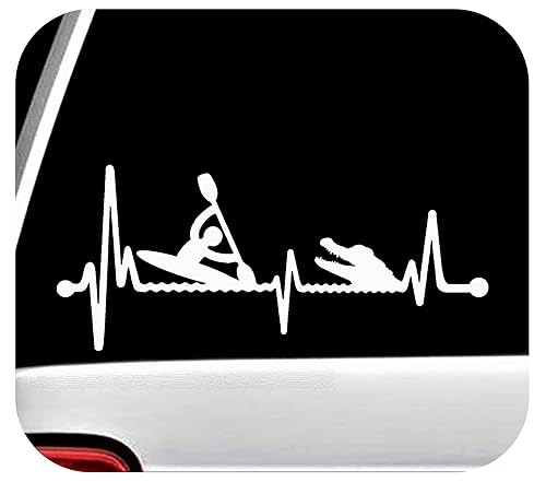 Kayak Alligator Heartbeat Lifeline Decal Sticker for Car Window 8.0 Inch BG 411 Kayak Alligator Heartbeat Lifeline Decal Sticker for Car Window 8.0 Inch BG 411