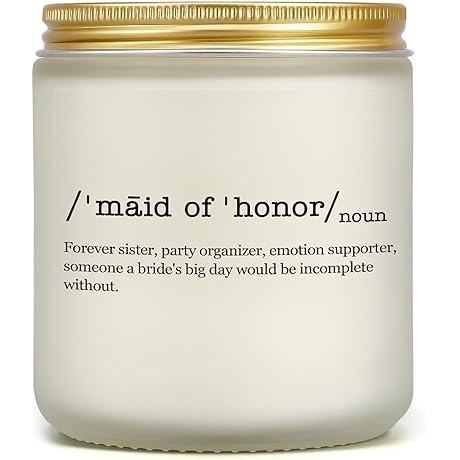 Maid of Honor Candle: Express Your Love and Gratitude with a Luxurious Scented Gift