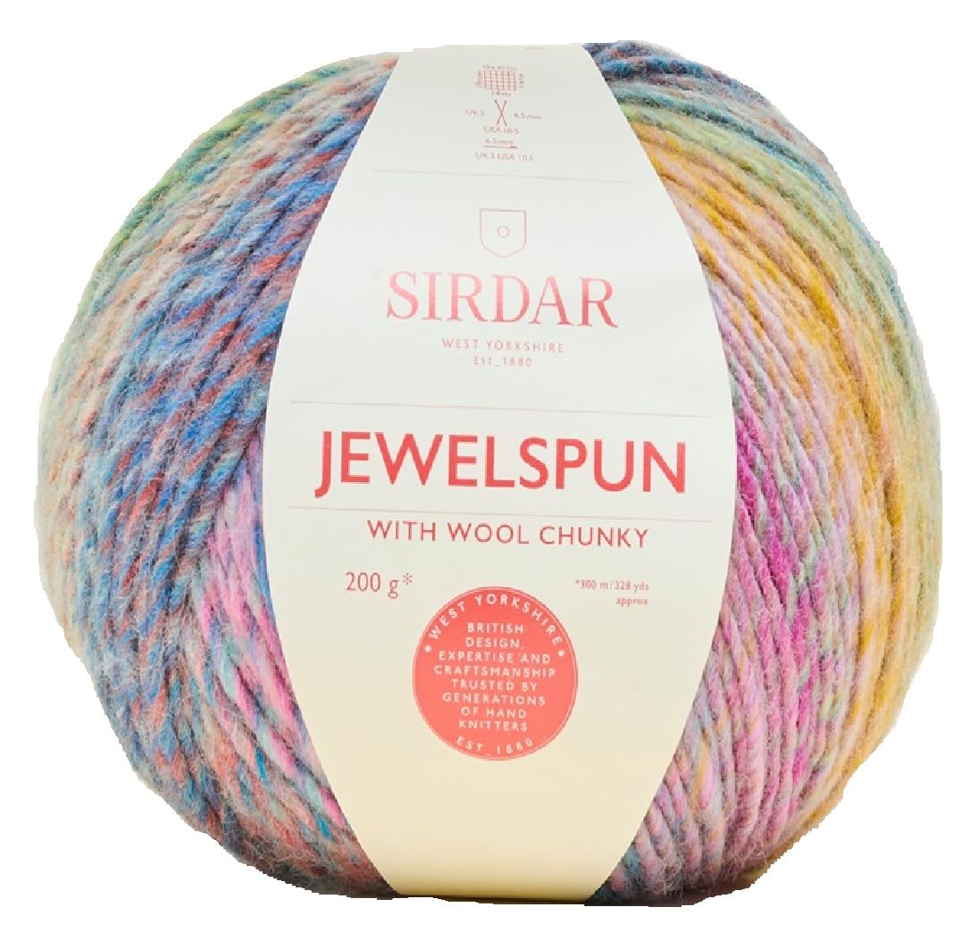 Lana Chunky brillo de sirena Sirdar Jewelspun de 200g para tejer punto suave