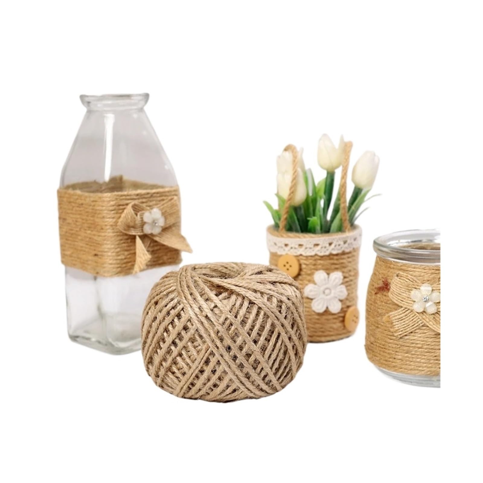 2MM Vintage Jute Rope Cord String Twine Burlap