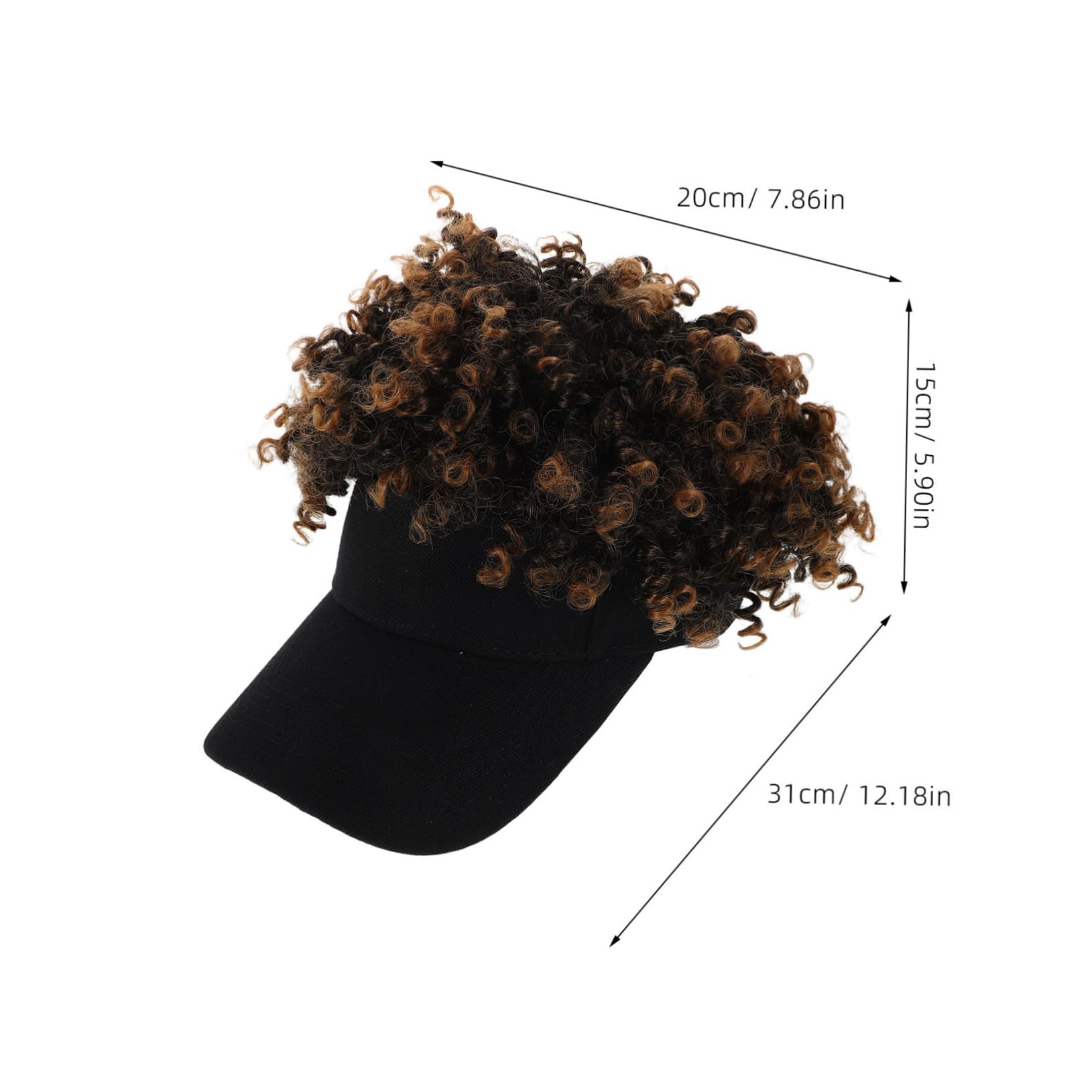 MUCKLILY Party Afro Wig Hat Short Curly Synthetic Hair for Women Comfortable Cap with Faux Hair for Halloween Cosplay Daily Use Unique African Style Easy Wear Design
