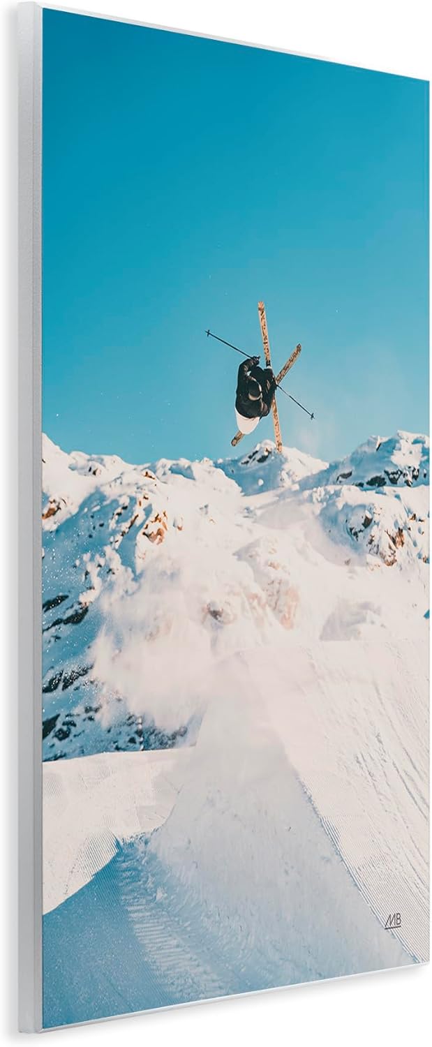 Stupell Industries Snow Day Skiing Wall Plaque Art Design by Max Blakesberg Studios, 13 x 19