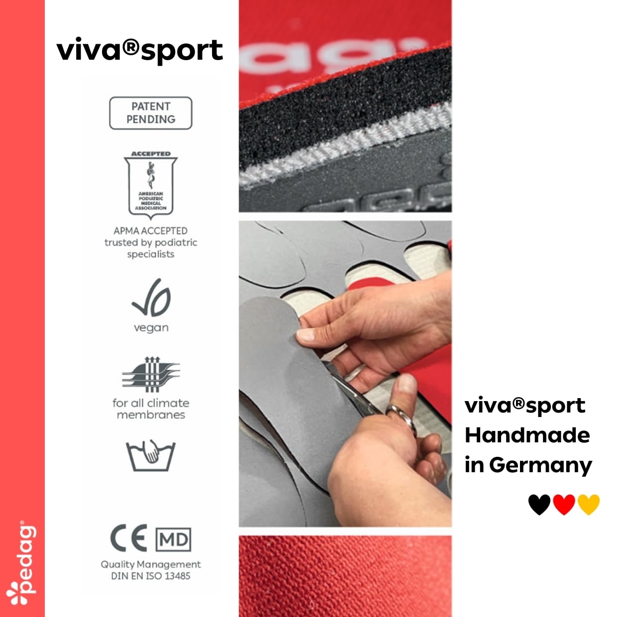 pedag Viva Sport Einlegesohlen – sportliche Schuheinlage aus hochwertigem Dämpfungsmaterial | lindert Druckstellen an der Fußsohle & unterstützt bei Gelenk/ -Fußschmerzen & Rückenbeschwerden