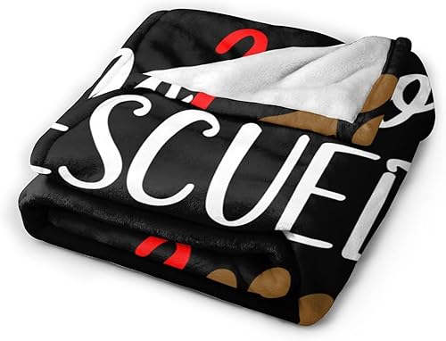 Miniatura 3 de Manta de perro con texto en inglés Who Rescued Who, ultra suave, cálida y mullida para sofá, ropa de cama, adultos y mascotas, 80 x 60 pulgadas,