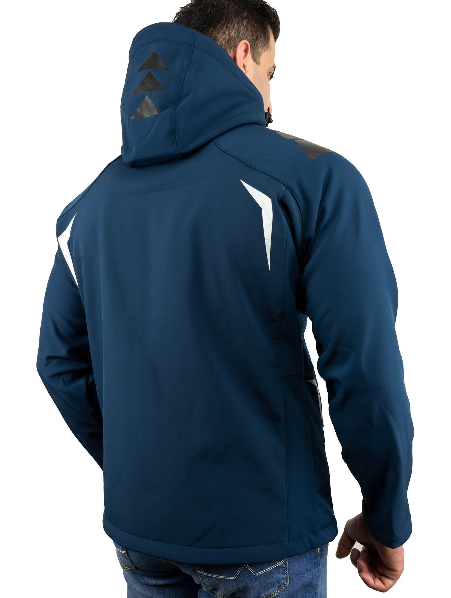Geographical Norway Herren Softshelljacke Wasserbeständige Winddichte Atmungsaktive Übergangsjacke mit Kapuze Brandiing- Production