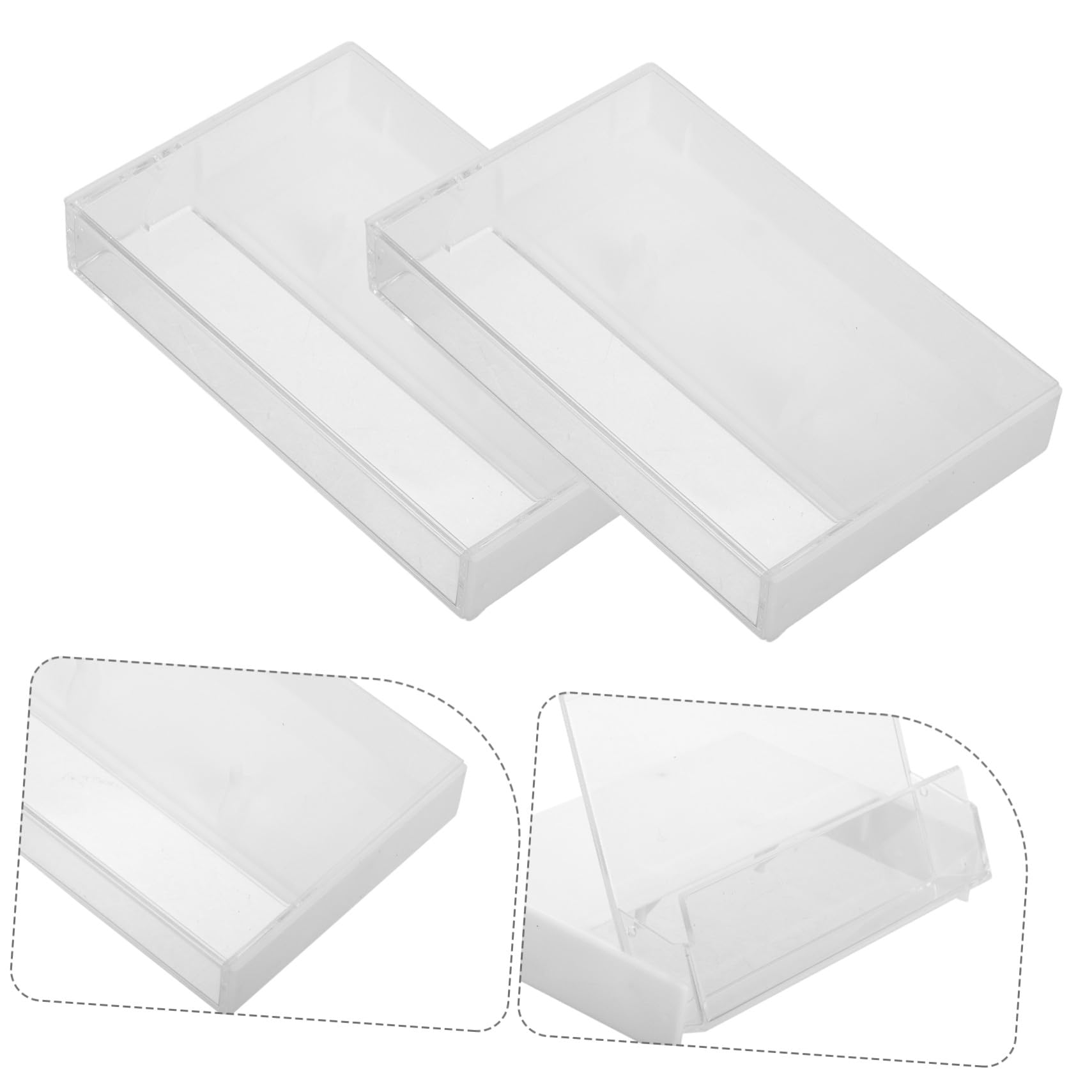 Boîte de Cassette Audio en Plastique Transparent 10 Pièces, Étui Compact pour Rangement de Cassettes D'enregistrement, Solution Polyvalente pour Bureau et Maison