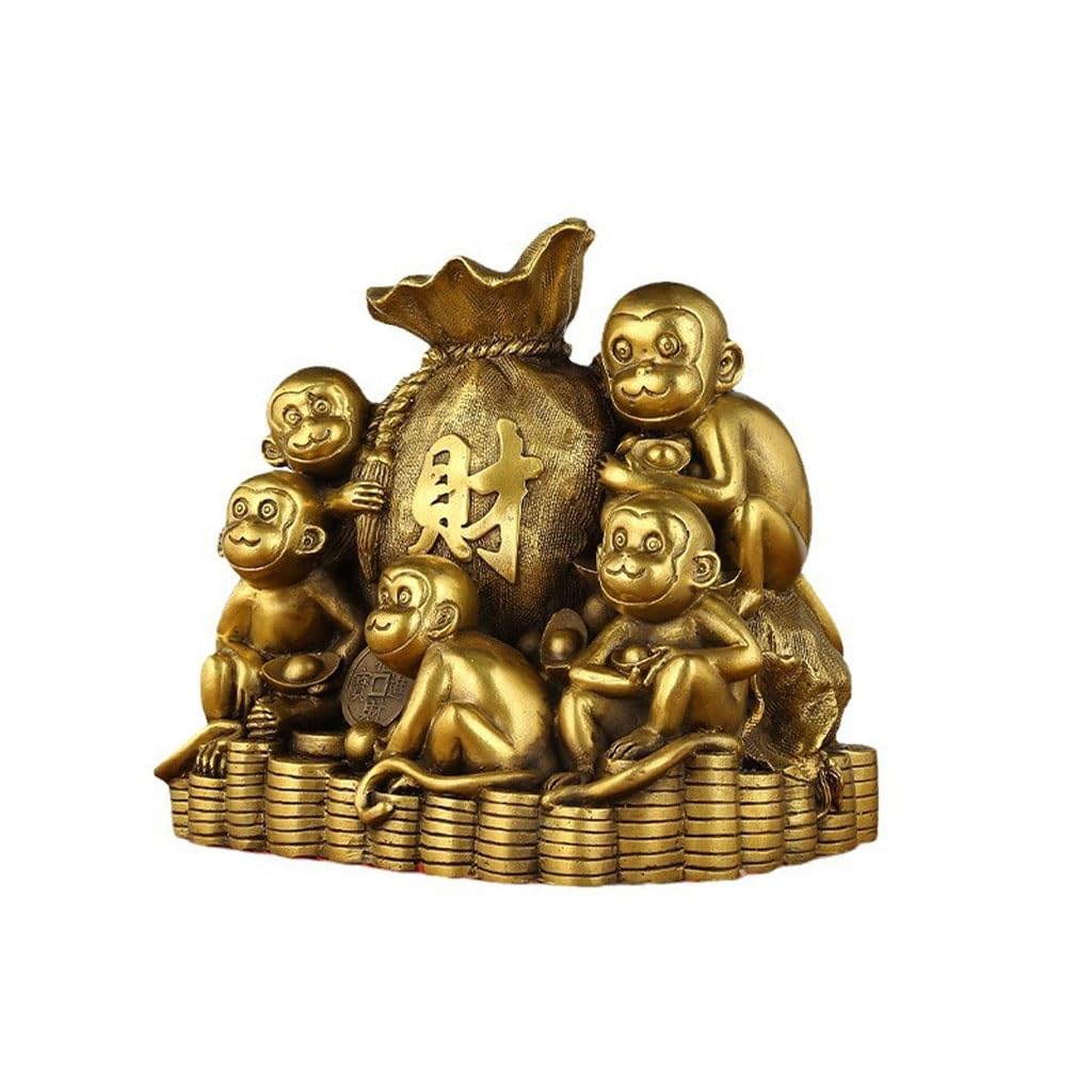 CHICKEN Bronze Living Room Ornaments Creative Copper Monkey Ornaments Home Living Room Porch Crafts Office Zodiac Copperware Ornaments to Attract Wealth