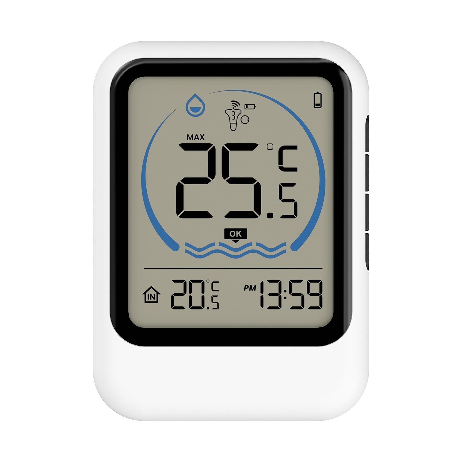 Digitales Schwimmbadthermometer, Schwimmender Schwimmteich, Badezimmer, Aquarium, Wassertemperatur-Monitor Einfach Zu Bedienen