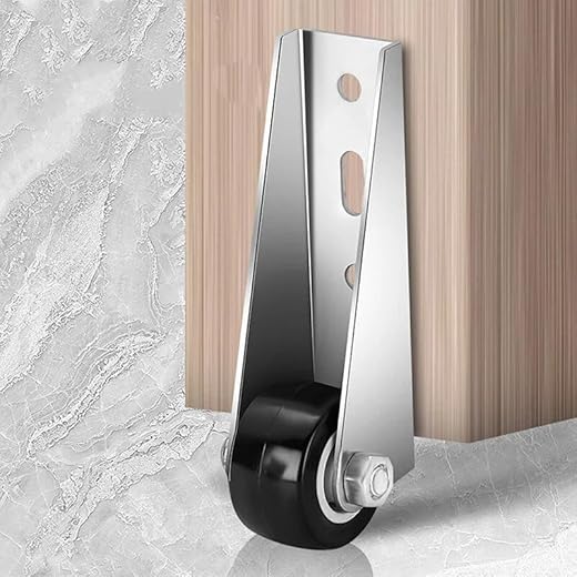 1pc Silent Furniture Side Mounted Direction Door Roller Support Moving Wheel with Screws Multi-Function Stainless Steel Pulley（Includes Two Screws）