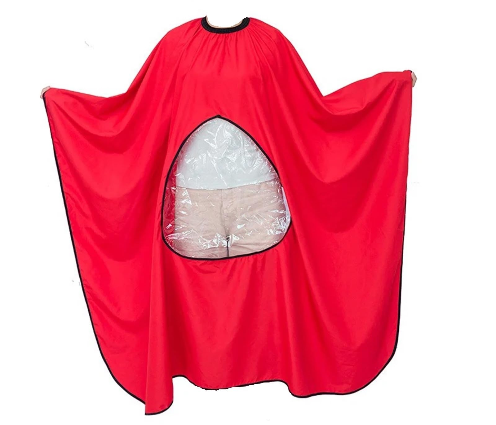 Mantella da barbiere professionale 3 pezzi, grande, parrucchiere, veste il taglio dei capelli con mantella salone trasparente, scollatura elastica regolabile Per Acconciatura Taglio