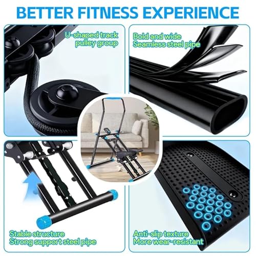 WUDLEP Stair Stepper Exercise Stepper Machine, 3 Level Resistance Foldable Stair Climber, Adjustable Handlebar & Pedals Vertical Stairmaster Exercise Fitness Equipment for Home Use Gym Workout - Image 6