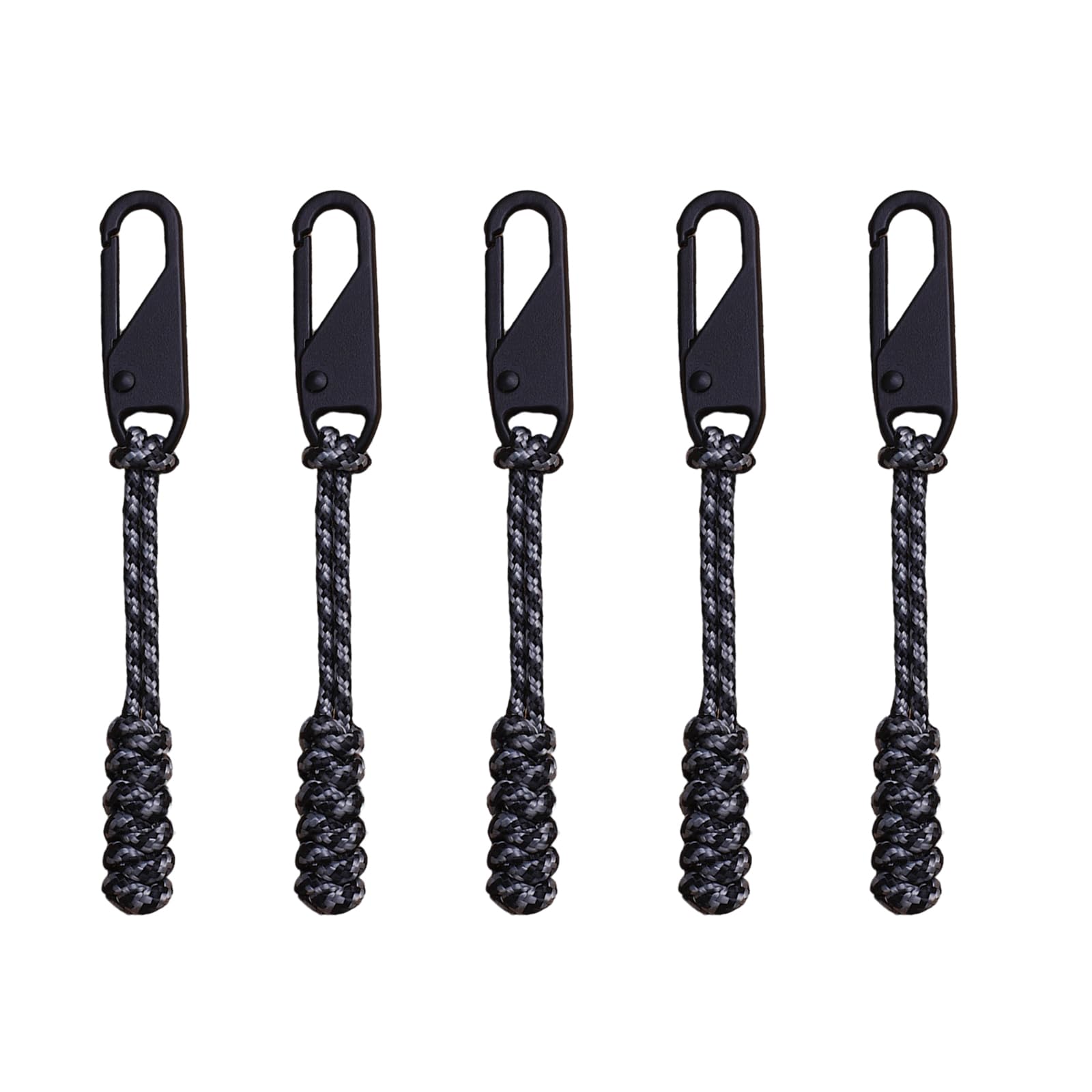5pack Portables Zippers Pull Cord Colorful Detachable Zippers Sliders Cord Craft Sewing Tool Pulls Rope