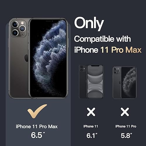 Miniatura 2 de JETech Funda magnética para iPhone 11 Pro Max de 6.5 pulgadas, compatible con carga inalámbrica MagSafe, a prueba de golpes, parte trasera