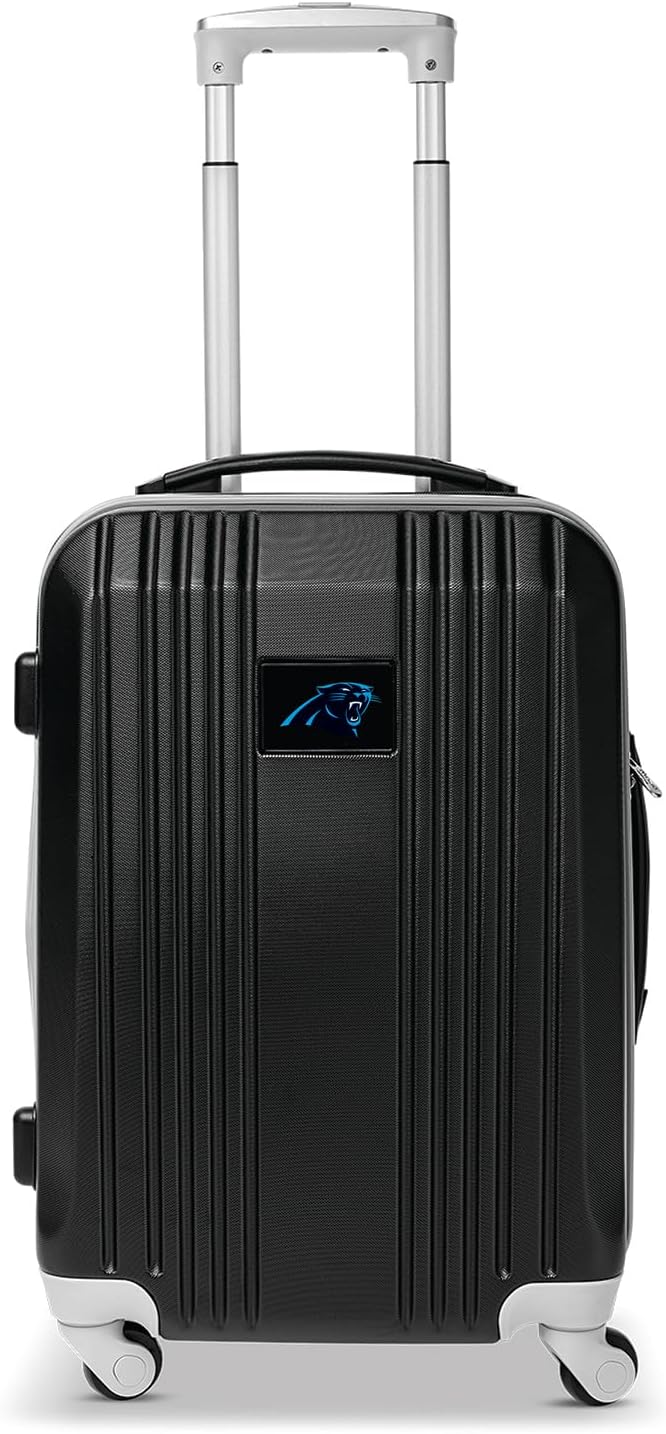 Denco Two-Toned Hardside Carry-On Luggage Spinner with Telescopic Handle, Black, 21", (NFCPL208_BLACK)
