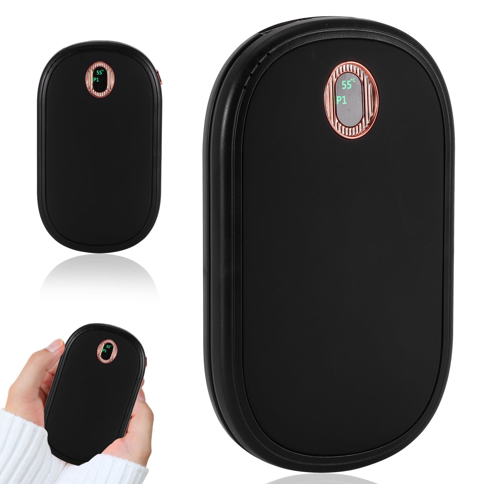 Scaldamani Elettrico A Forma Di Zampa Di Gatto, Ricaricabile USB, 2 Livelli Di Calore (50°C/55°C), Batteria 1200 MAh, Con Funzione Power Bank E Luce Notturna, ABS, Peso 116 G