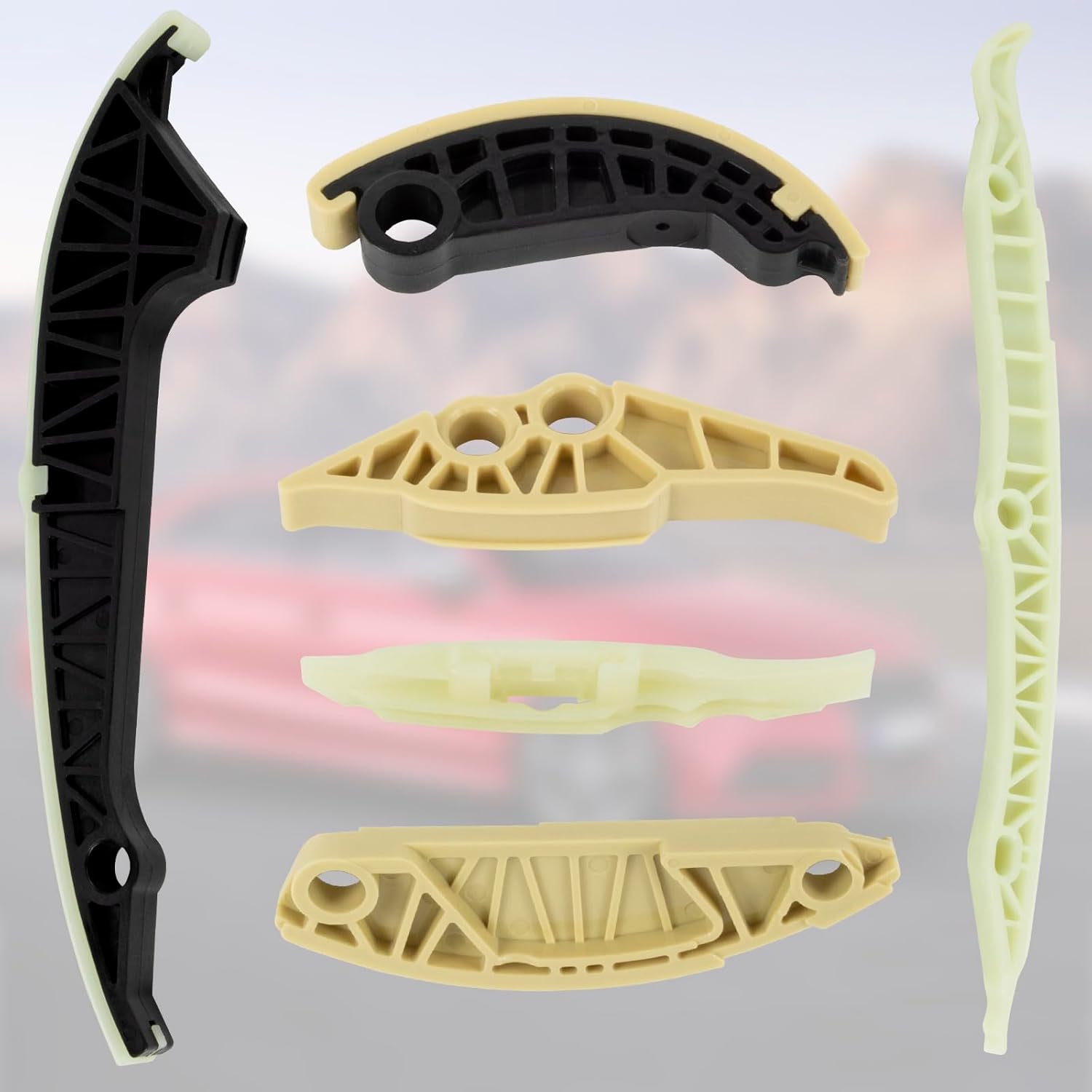 EA888 Engine Timing Chain Kit Timing Cover Camshaft Sprocket Tensioner Guide Rail Kit for Audi A4 A6 Q5 TT Volkswagen Passat Jetta Tiguan Beetle GTI 1.8T 2.0T 2006-17 06H109509Q 06H109469T 06H109469AD