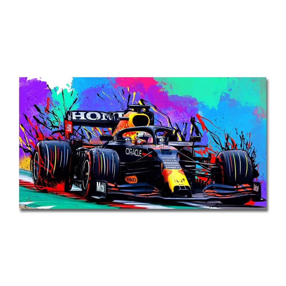 F1 50×70cm 大型ポスター Amazon.co.jp: F1 世界チャンピオン車の絵画ポスター抽象落書き