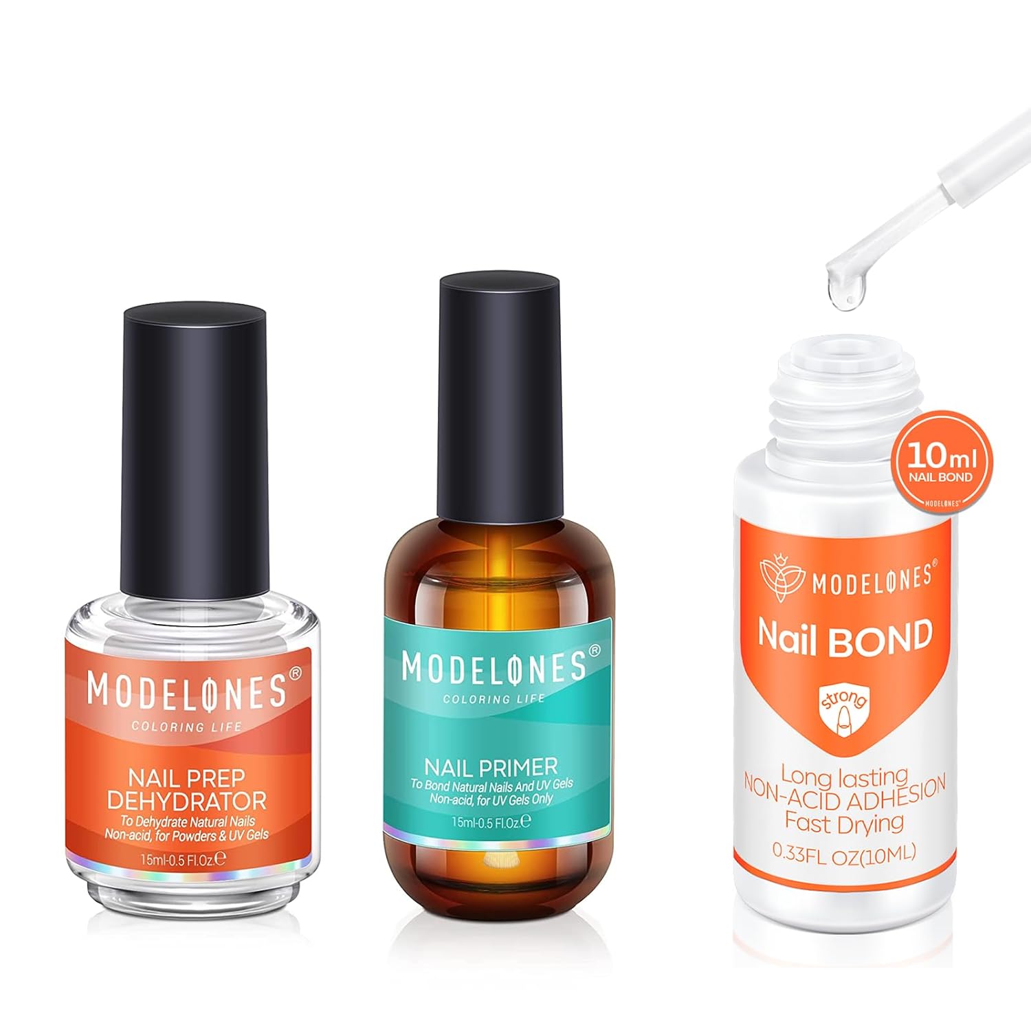 modelones Nail Glue with Gel Nail Polish Primer Beauty