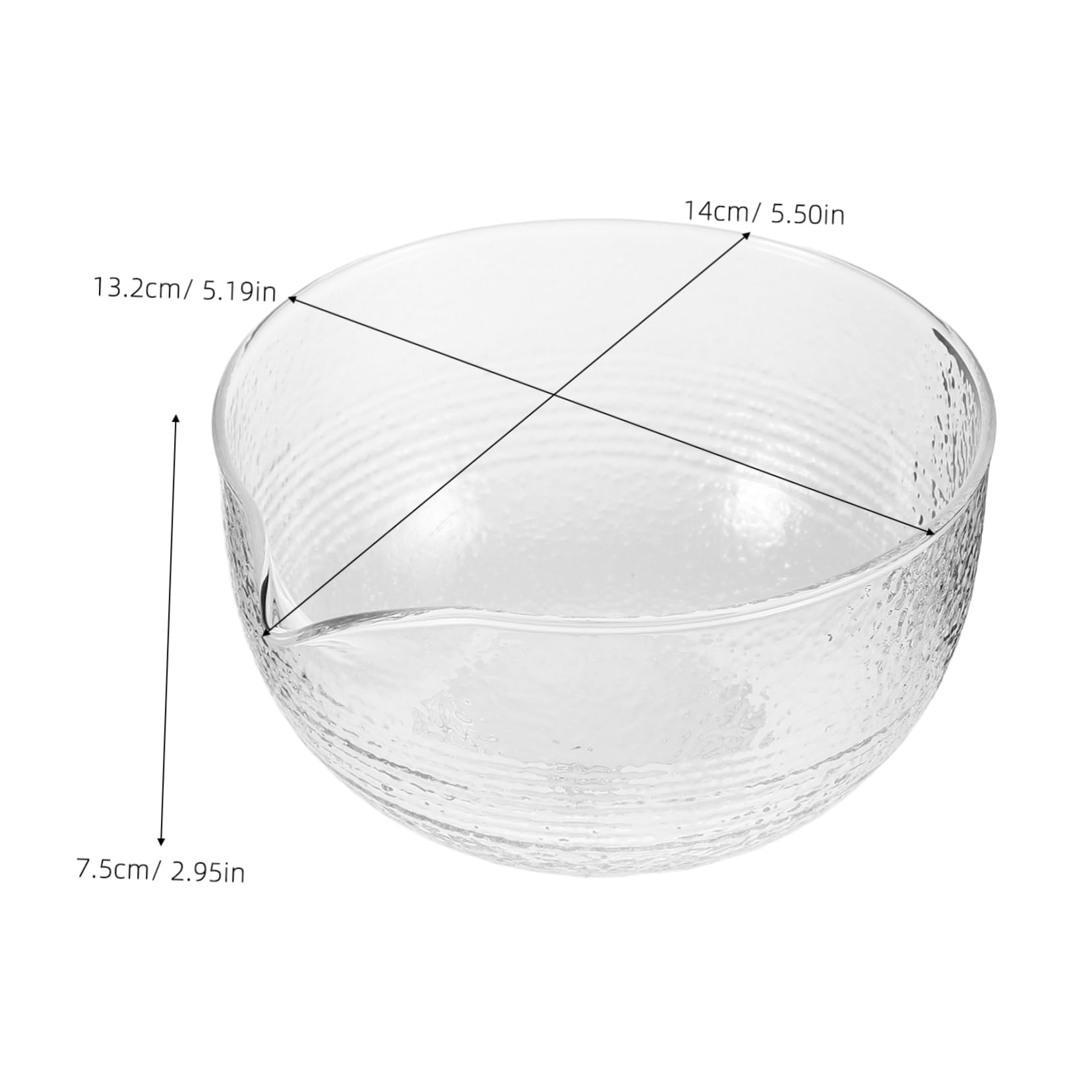 PRETYZOOM Japanese Matcha Bowl with Pouring Spout Transparent Chawan for Traditional Tea Ceremony Lightweight and Portable Matcha Accessories for Tea Enthusiasts for Travel