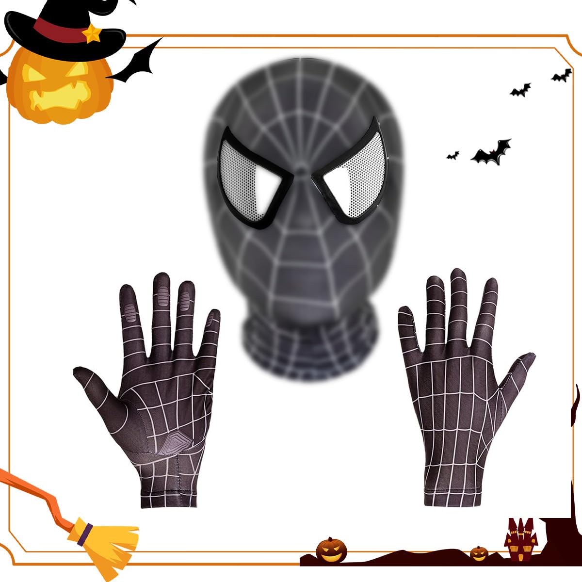3pack similar a image Halloween Christmas Mask and Gloves Gift, Cosplay Costumes Mask for Kids/Adults size S