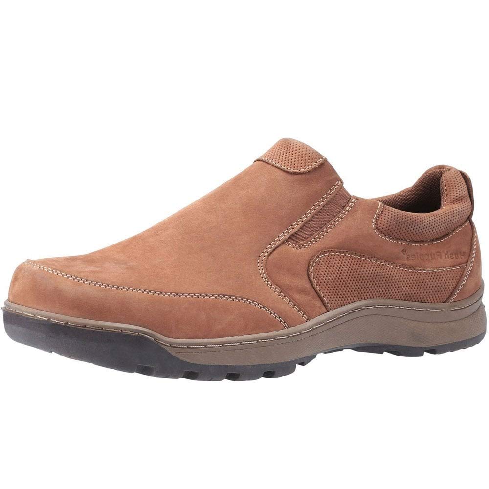 Hush Puppies Men's Leather Slip-On Shoes - Tan - Size 6