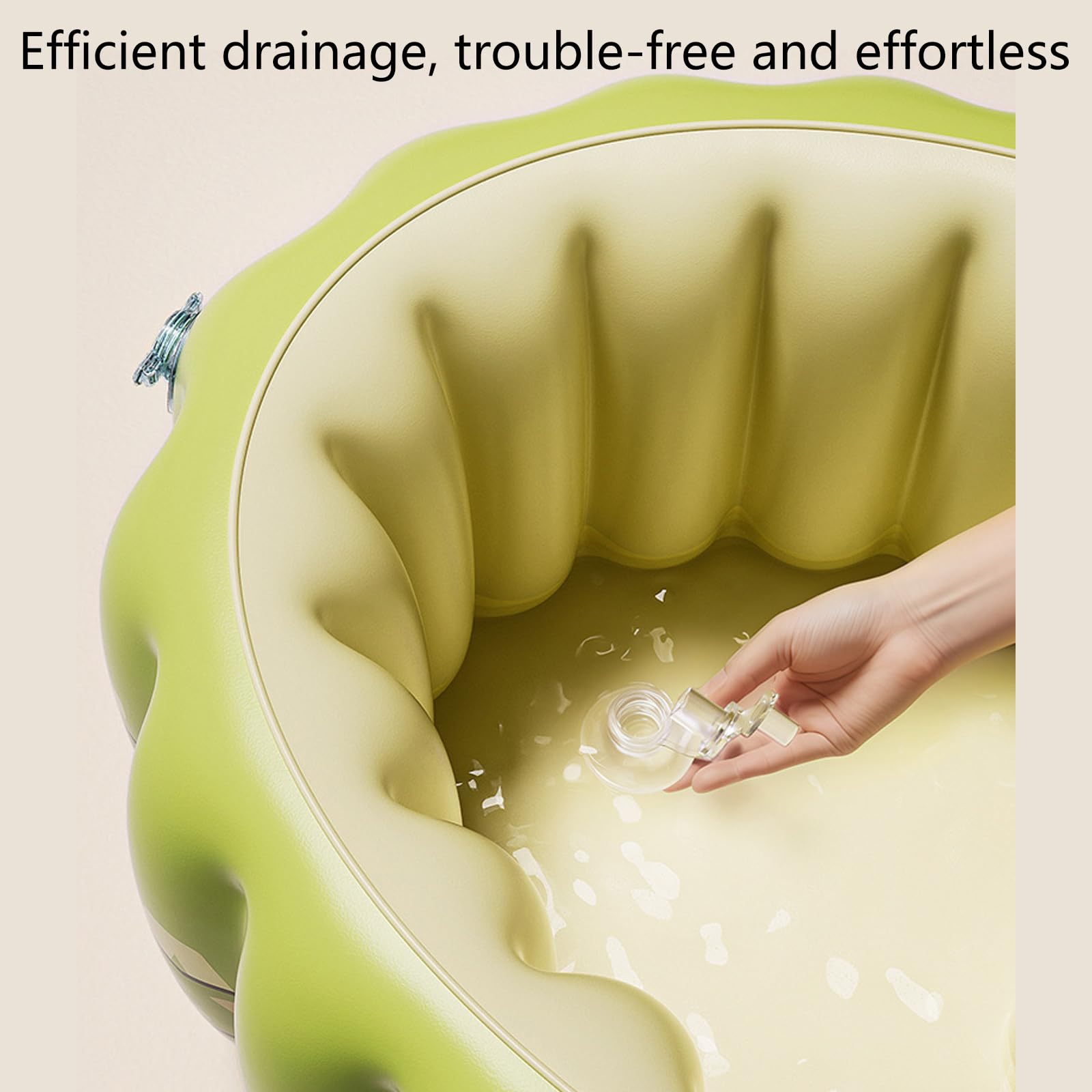 Verstellbare Babybadewanne, PVC, leichte Struktur, sichere Luftkammer, Wand, Babybaden für bequemes Baden, weiches, hautfreundliches Bad