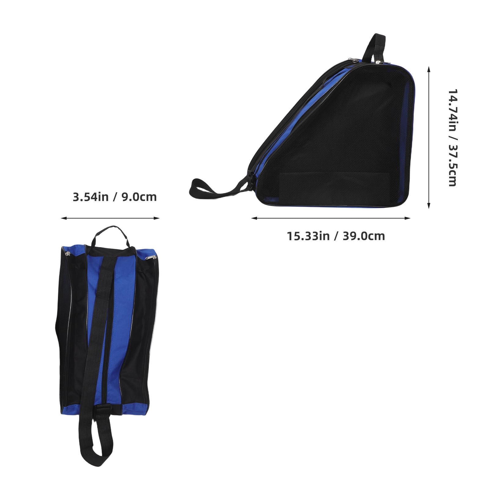2 Piezas Bolsa para Patines de Hielo con Correa Ajustable, Tela Oxford Resistente, Compartimentos Organizados y Amplio Volumen Interno Niñas en Patinaje al Aire Libre