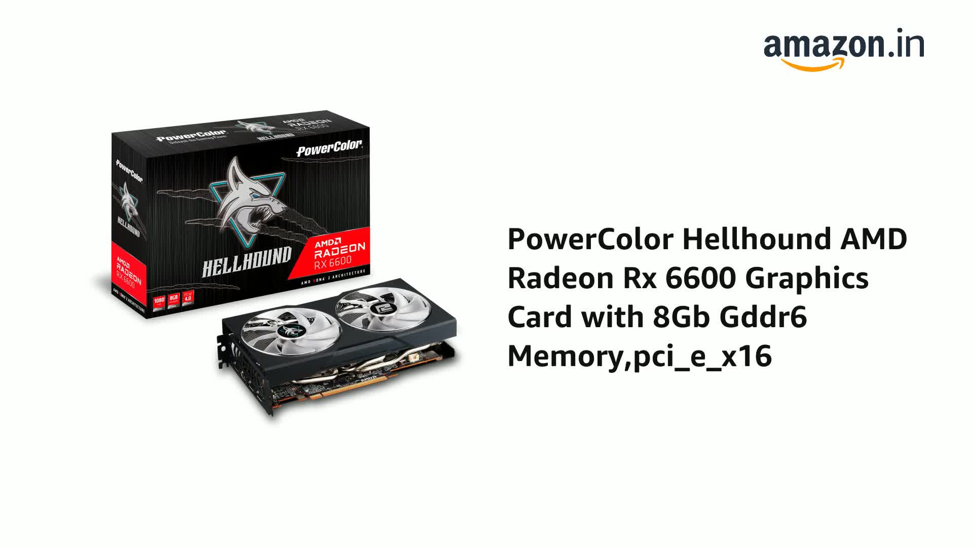 Amazon.in: Buy PowerColor Hellhound AMD Radeon Rx 6600 Graphics 