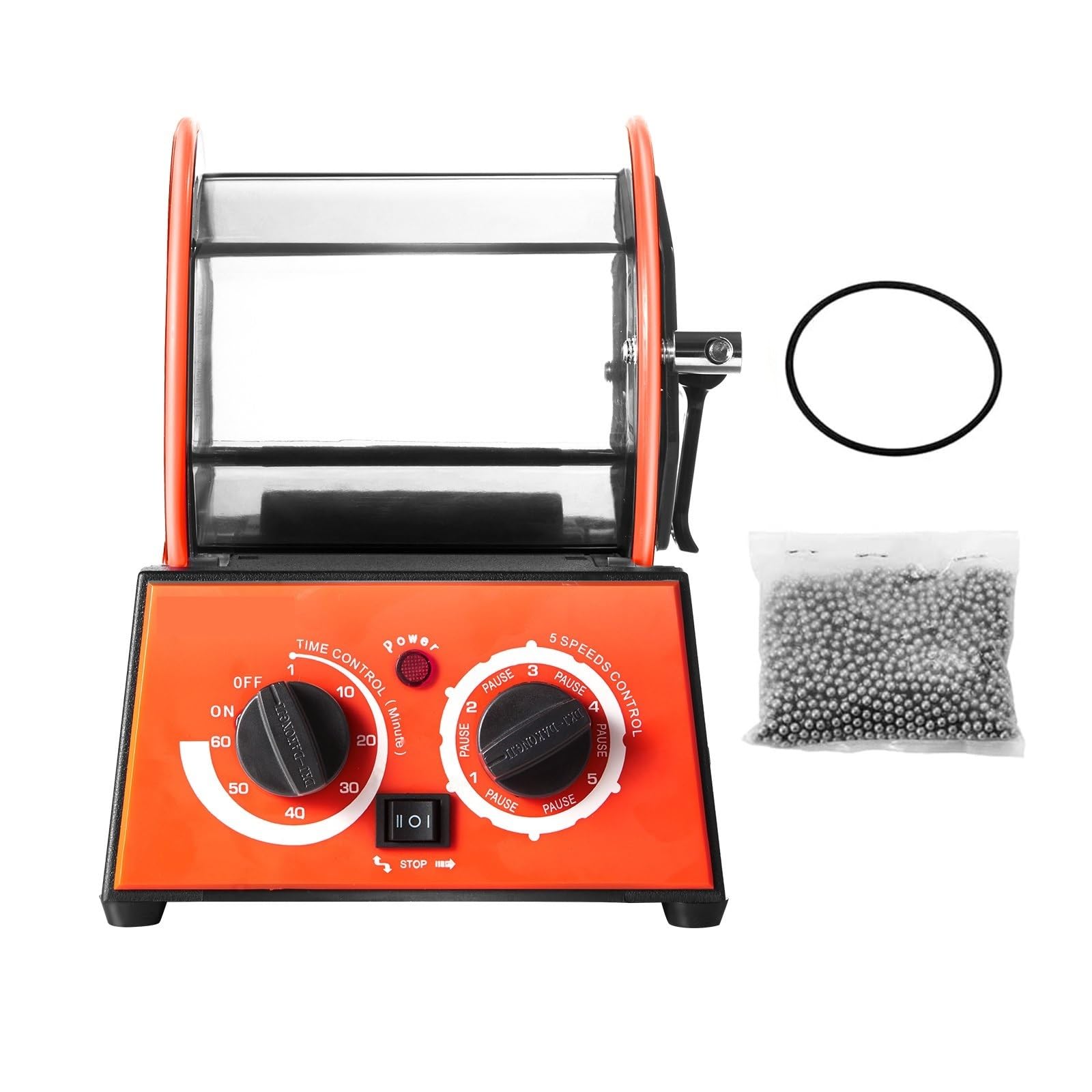 Rotary Tumbler 3kg 5kg Surface Polisher, Jewelry Drum Polishing Machine DIY Mini-Tumbler Finishing Tools,Jewelry Polishing Finishing Machine(5Kg Capacity)