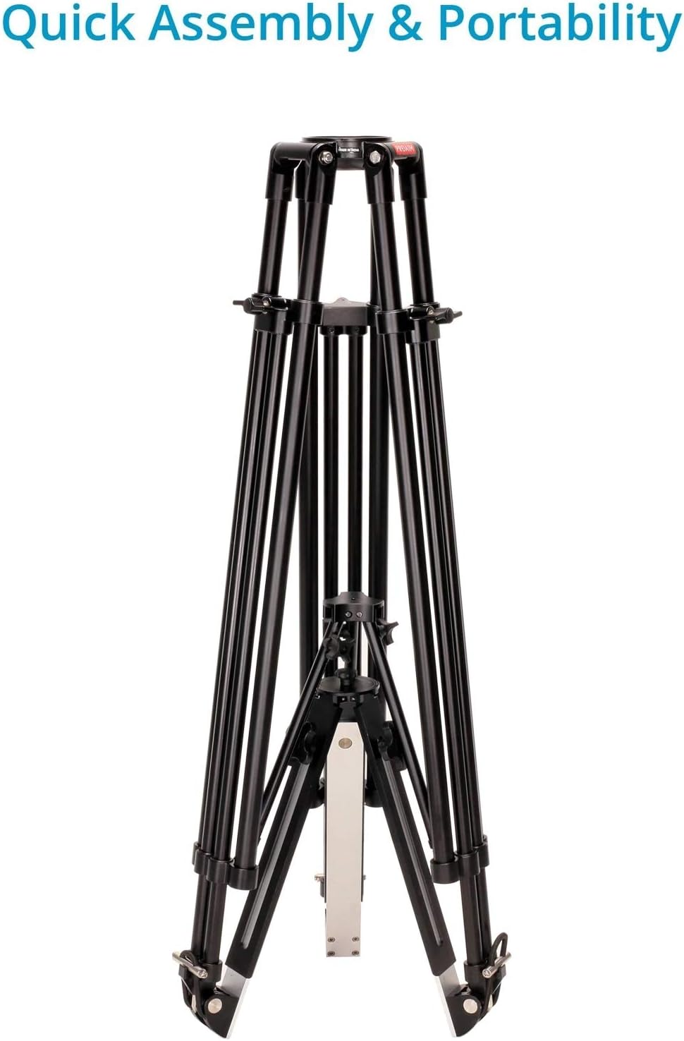 PROAIM Aluminum Telescopic Adjustable Spreader for All Tripods w/Twin Spiked Feet. Quick & Secure – Locking Hooks, Sturdy & Heavy-Duty w 400kg/880lb Payload. Foldable Design - Easy to Carry (P-AL-SP)
