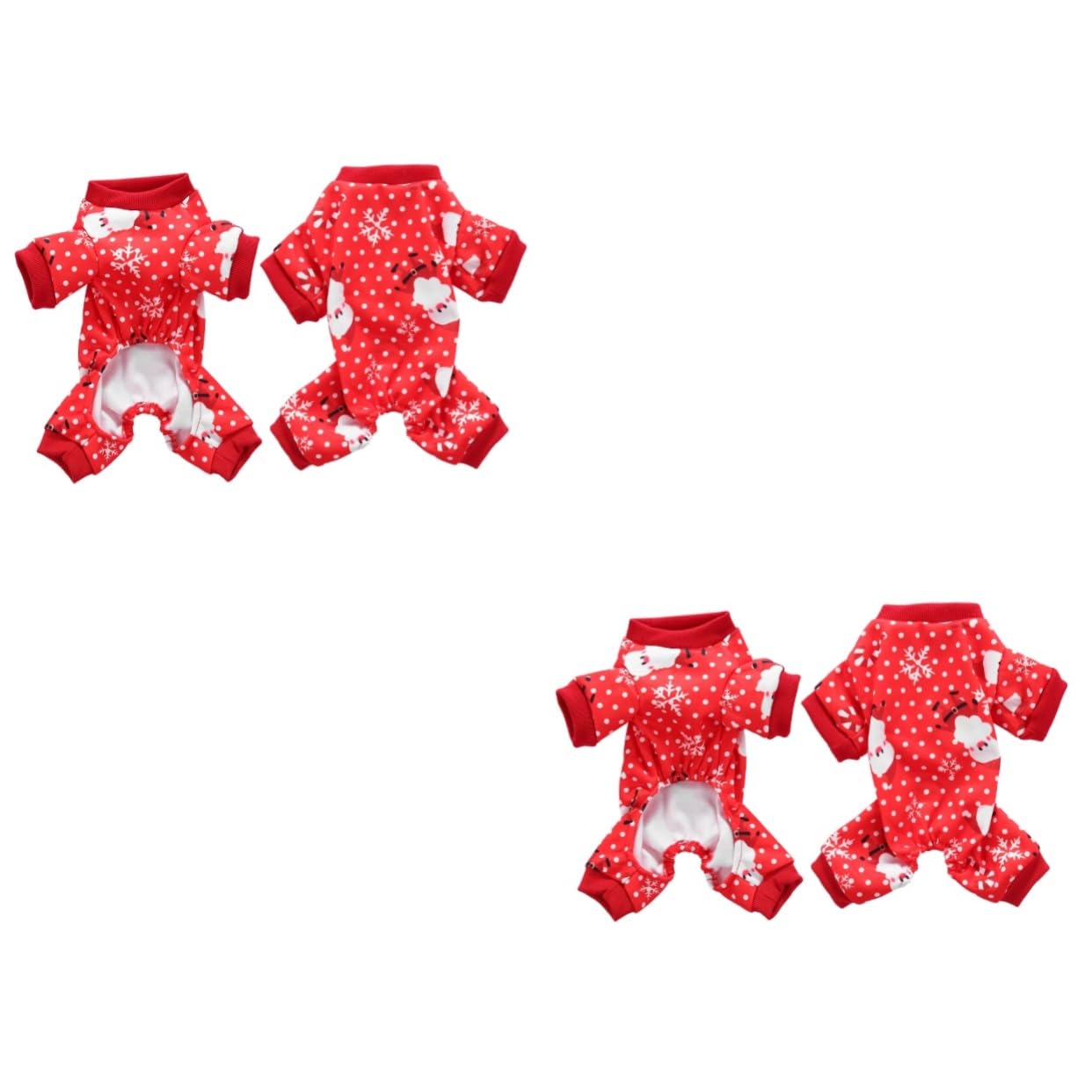 HMJGDHX 2 Pezzi Vestiti Natalizi per Cani Completi per Animali Domestici Caldo Modello Babbo Natale Abito Natalizio per Cucciolo XL Maglione Natalizio