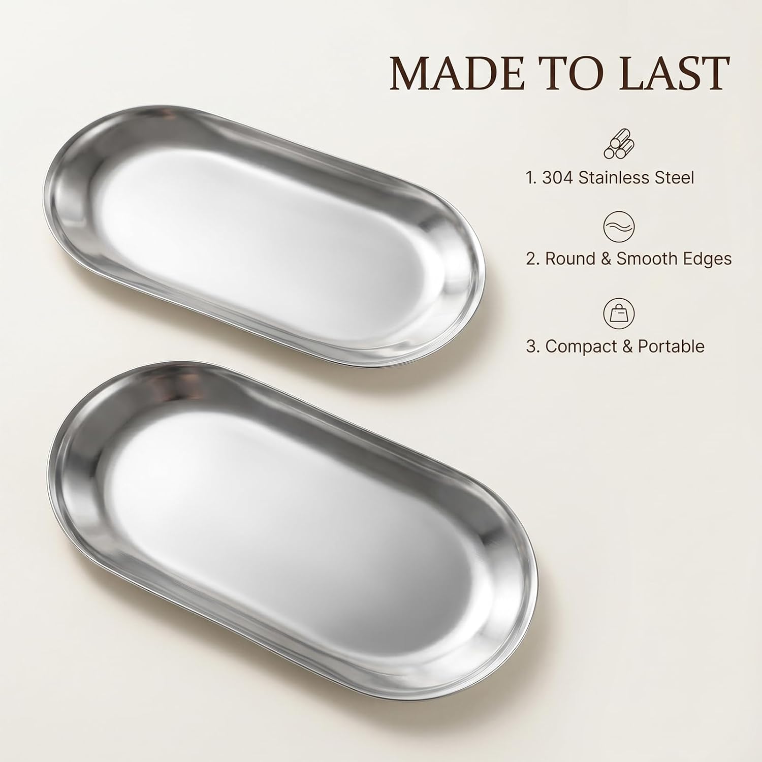 2 Pack Stainless Steel Spoon Rests for Kitchen Stove Top Counter Coffee Spoons Holder Heat-Resistant Ladle Cooking Spatula Home Cooks Gifts 7.08in. x3.31in