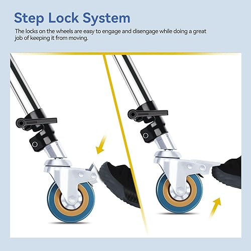 Miniatura 5 de Ruedas de soporte para fotografía C de 0.984 in: soporte C resistente con base de rueda de brazo de pluma, compatible con Takerers/Neewer y otras