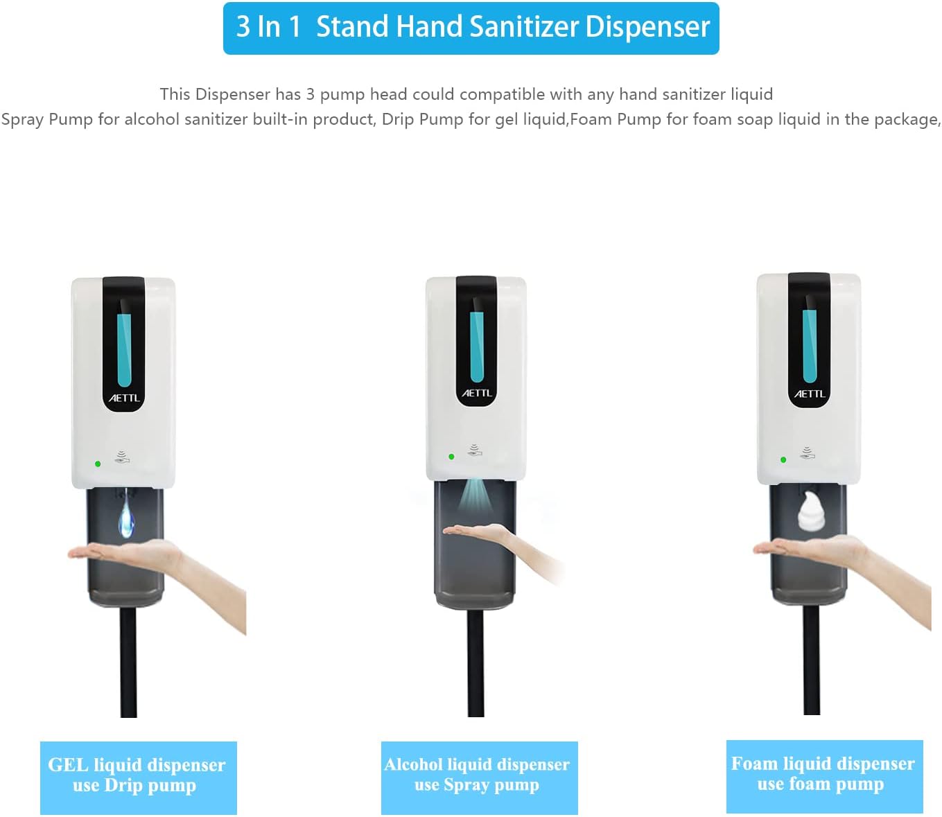 Soap Dispenser,Touchless Automatic Foaming Hand Sanitizer Dispenser Wall Mount, 40oz Motion Sensor Foam Liquid Refill Bottle Sanitizer Dispensing for Bathroom Kitchen Home - Image 2