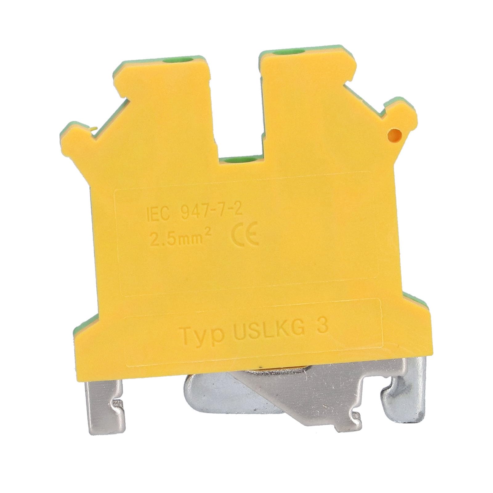 Hosie Erdungsklemme, TYP USLKG-3 Reihenklemme 50 Stck, Gelb + Grn, Schraubklemme, ABS Material