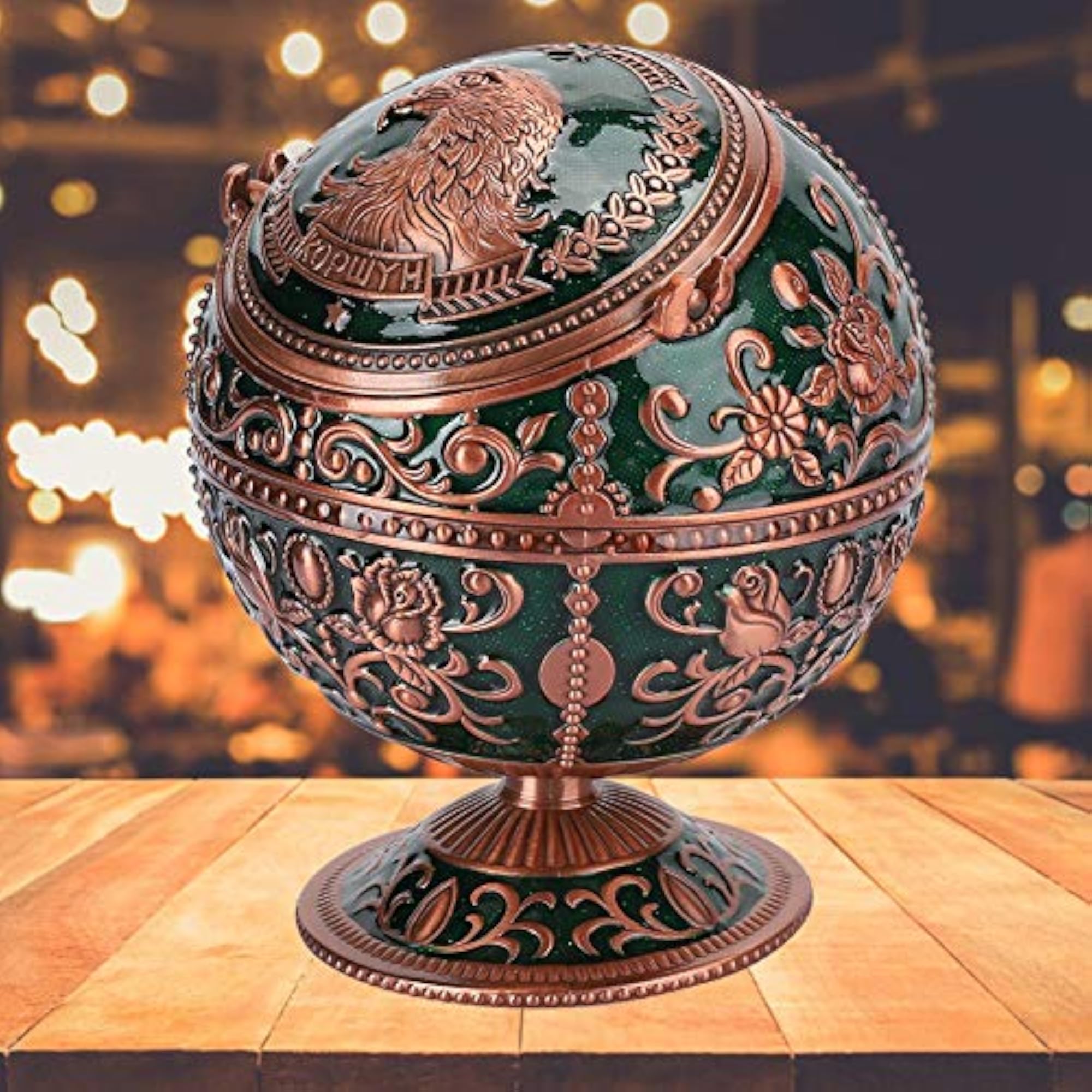 Retro Zinc Alloy Ashtray, Craft Gift for Decoration