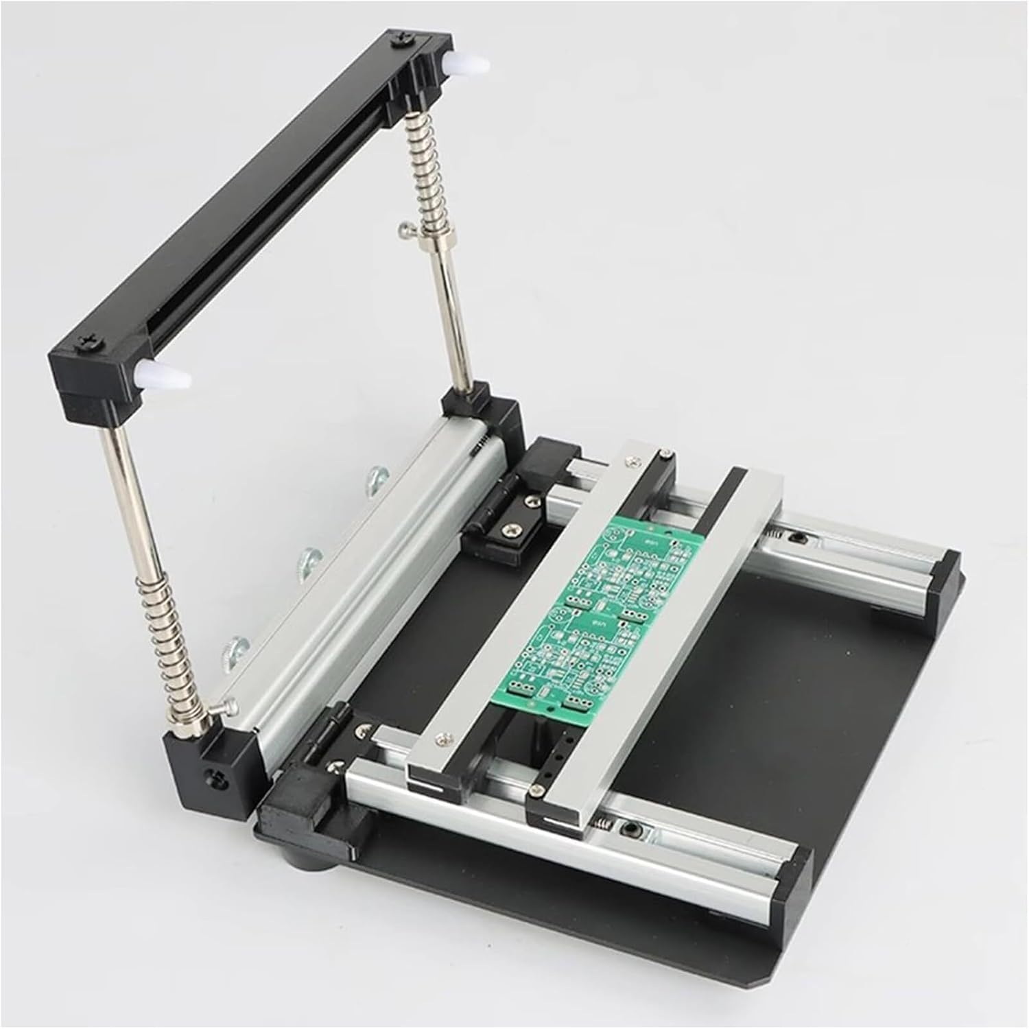 Estación de impresión manual de pantalla pequeña, impresora de pasta de soldadura de malla de acero SMT, impresora de plantillas de PCB de alta precisión, aleación de aluminio, grosor ajustable, para